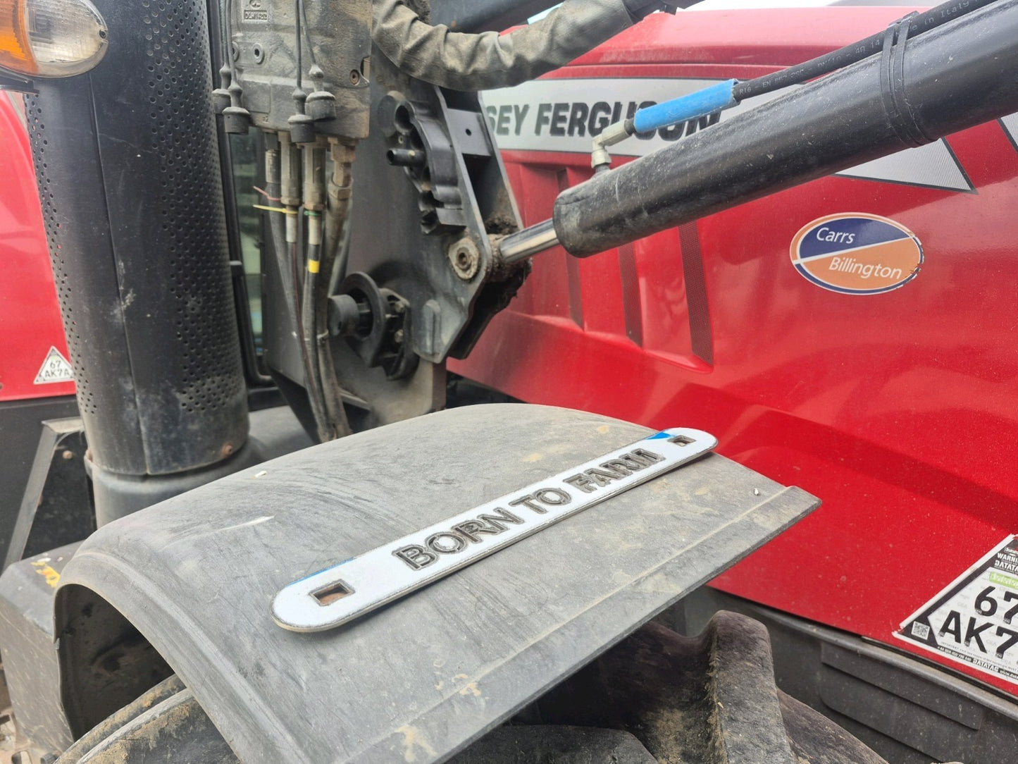Massey Ferguson Flash Tractors Stainless Mudguard Brackets (Born To Farm) 300mm