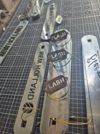 New Holland Flash Tractor stainless steel Mud Gaurd Brackets. text only. 240mm