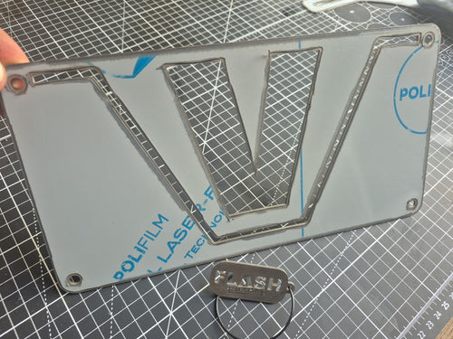 Valtra Stainless Steel Laser-cut Logo Large.