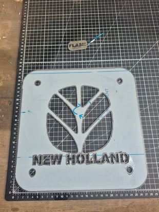 New Holland Badge Stainless laser-cut logo Large.