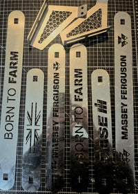New Holland TM Flash Tractors Mudguard Brackets. Old School Text. 246mm