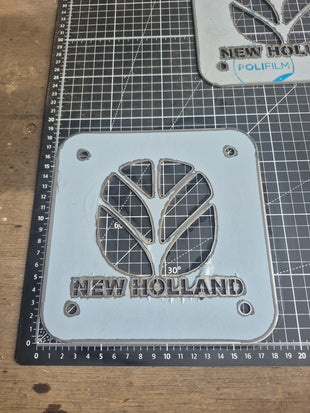 New Holland Badge Stainless laser-cut logo Small.