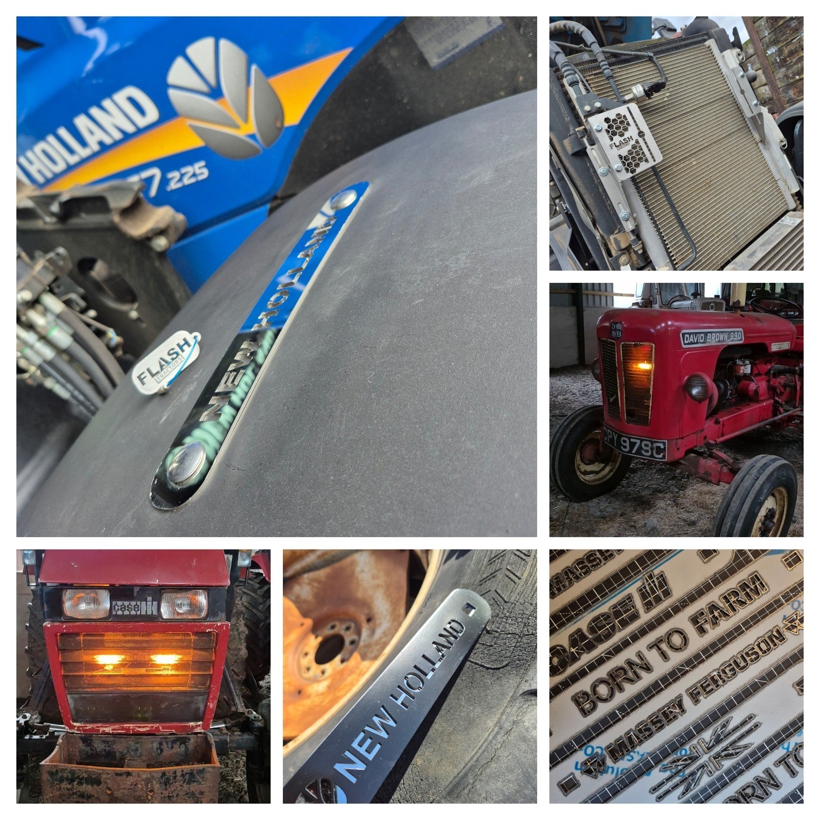 New Holland/Case IH FlashTractors Union Jack Mudguard Brackets 240mm