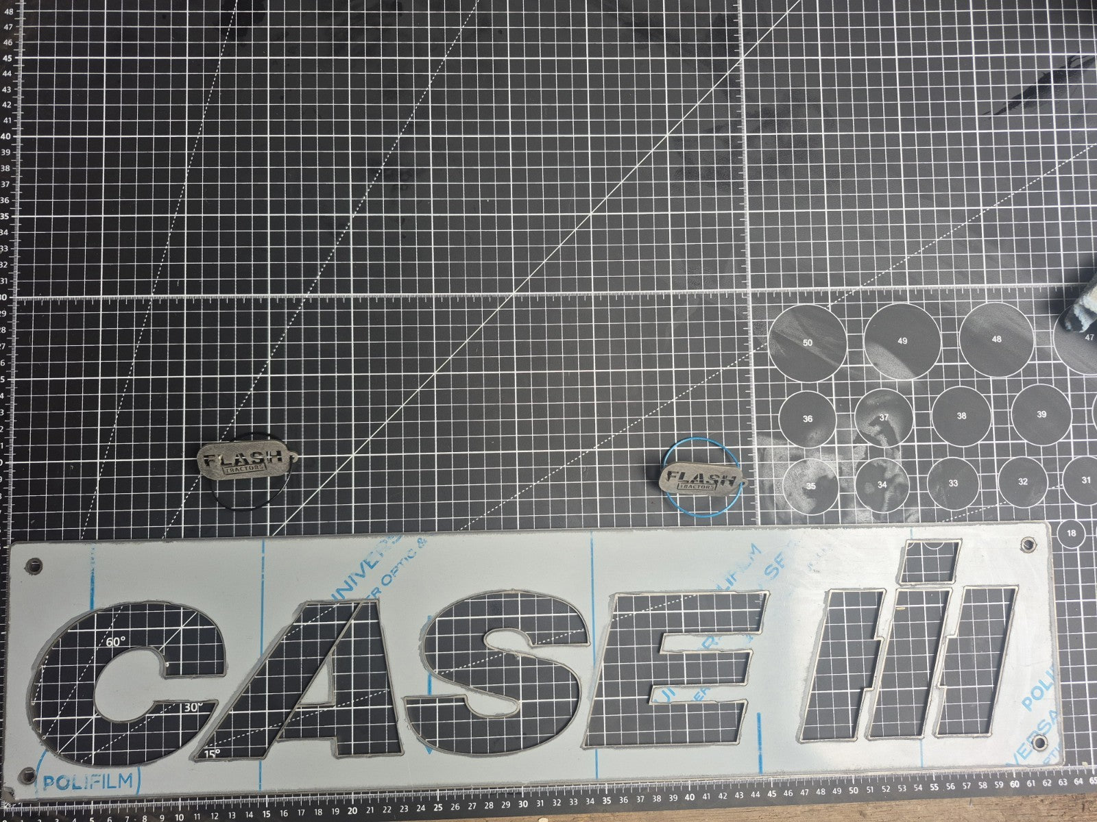 Case IH Stainless Steel Laser-cut Logo Ideal For Toolboxes And Implements. Large