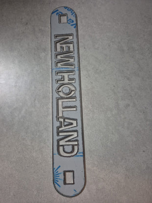 New Holland TM Flash Tractors Mudguard Brackets. Old School Text. 246mm