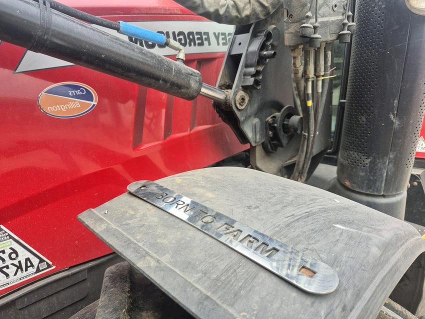 Massey Ferguson Flash Tractors Stainless Mudguard Brackets (Born To Farm) 300mm