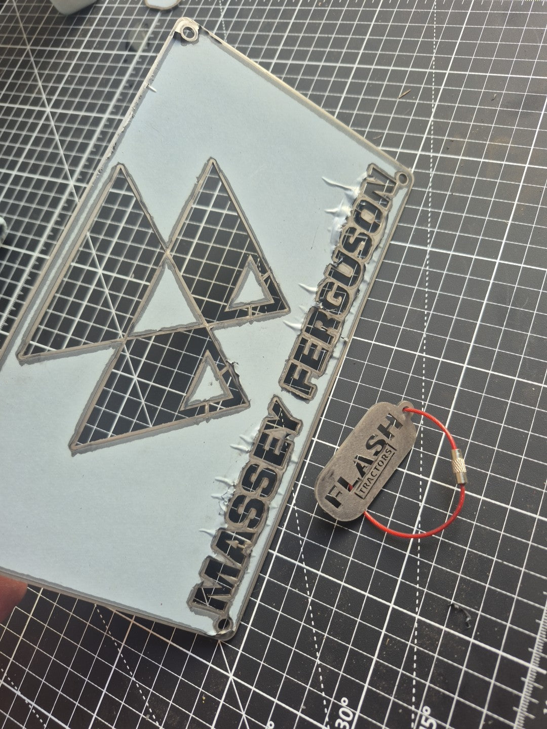 Massey Ferguson Stainless Laser-cut Logo Ideal For Toolboxes, Implements.  Small