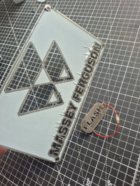 Massey Ferguson Stainless Laser-cut Logo Ideal For Toolboxes, Implements.  Small