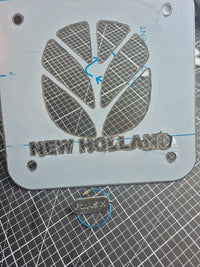 New Holland Badge. Stainless Steel,  Ideal For Toolboxes And Implements. Large.