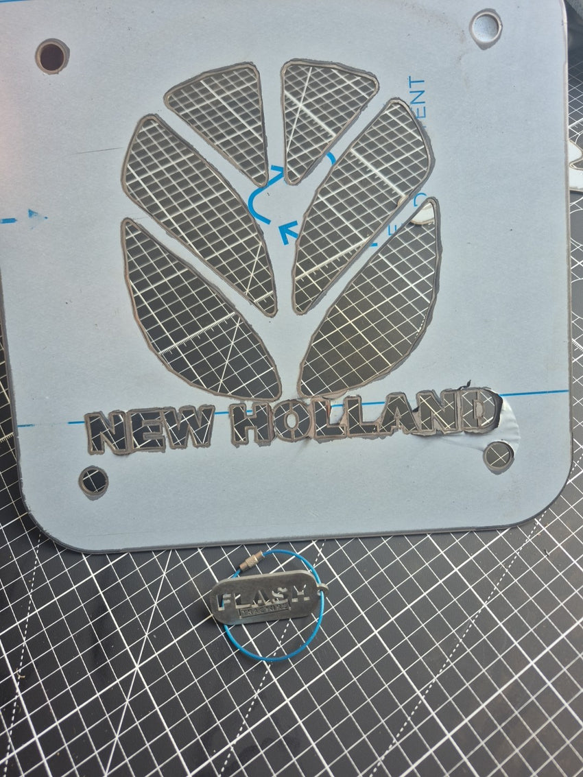 New Holland Badge. Stainless Steel,  Ideal For Toolboxes And Implements. Large.