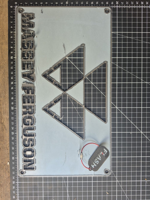 Massey Ferguson Stainless Laser-cut Logo Ideal For Toolboxes, Implements. Large.